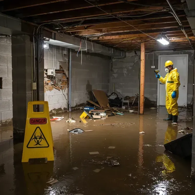 Flooded Basement Electrical Hazard in Country Lake Estates, NJ Property