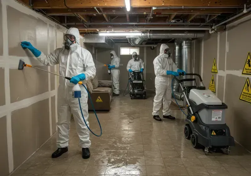 Basement Moisture Removal and Structural Drying process in Country Lake Estates, NJ